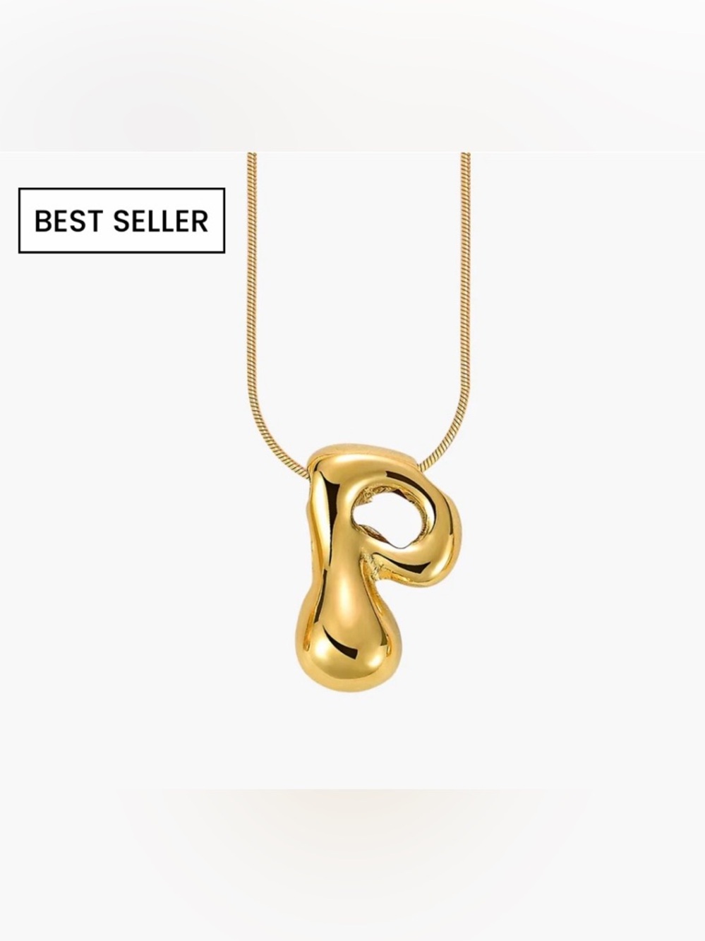 NWT Cape Diablo by Anthropologie Bubble Initial Necklace “P”